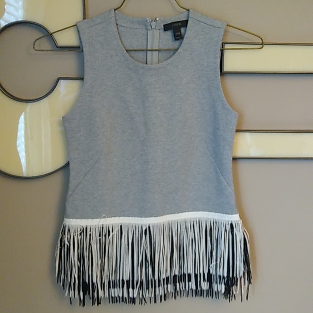 J. Crew Fringe Tank Top